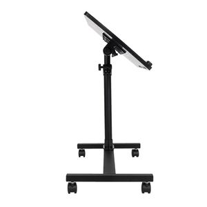 Scrivania per Computer Multifunzionale a Quattro Ruote con Superficie Piana Sollevabile, Colore Nero - Product Image 6