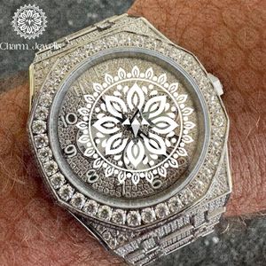 Reloj de Lujo para Hombre Charm Jewells, Caja de Acero Inoxidable de 40 mm, Movimiento Mecánico, Detalles de Diamantes, Correa de Cuero, Resistente al Agua 10 Bar - Product Image 4