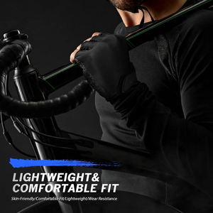 Gants de cyclisme unisexes d'été de haute qualité à demi-doigts avec rembourrage en gel, antidérapants, respirants et légers pour le vélo en extérieur - Product Image 6