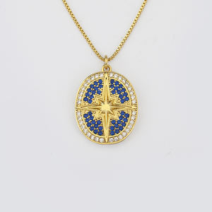 Collar Elegante QIKU al por Mayor con Circonita Cúbica, Sagrado Corazón y Estrella <span class=keywords><strong>de</strong></span> Belén, Religioso, para Mujeres, Hombres, Unisex - Product Image 5