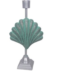 Bougeoir en aluminium plaqué argent et vert Design créatif support décoratif fait main pour bougeoir de Noël et de festival - Product Image 1