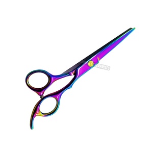 Ciseaux de coiffure pour femmes/hommes/enfants, lame tranchante 6 ", acier inoxydable 420c, couleur arc-en-ciel, 1 pièce - Product Image 1