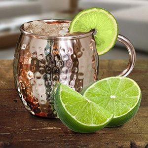 Juego de tazas de cobre para servir, estilo linterna playera, tazas para bebidas, hechas a mano, premium, para cócteles, con acabado duradero - Product Image 4