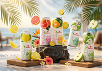 Groothandel OEM ODM 100% sap, magere bruiswater 330ml GRAPEFRUIT smaak voor zomerse sfeer