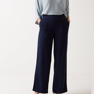 Pantalones Largos Deportivos de Moda para Mujer, Cintura Elástica, Logotipo Personalizado, Pantalones Anchos con Pierna Acampanada, Lisos, de Poliéster para Entrenamiento - Product Image 4