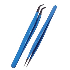 Kit de pinces à cils en acier inoxydable personnalisées, durables et réutilisables, best-seller, étiquette privée, ensemble d'appliqueurs pour extensions de cils, personnalisable - Product Image 1