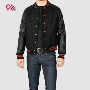 เสื้อแจ็คเก็ต Letterman Varsity รุ่นใหม่ ปี 2026 เสื้อผ้าบุรุษ คุณภาพสูง หนังแท้ 100% และผ้าปักโลโก้แบบกำหนดเอง ราคาประหยัด - Product Image 3