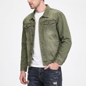 Chaqueta de Mezclilla Azul Lavado para Hombre, Estilo Casual, Cuello Camisero, Cierre de Botón, Chaqueta de Primavera - Product Image 5