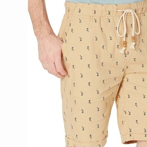 Men’s Beige Palm Tree Sublimation Printed Swim Shorts Quick Dry Beach Summer Surf and Pool Swimwear with Drawstring plus size - Product Image 3