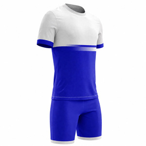 Sublima& Tenue de handball professionnelle pour hommes, bleu et blanc, uniforme sublimé imprimé, maillot athlétique à séchage rapide, kit 100% polyester, short - Product Image 4