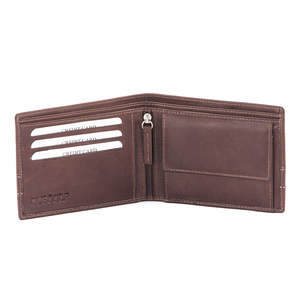 Monedero de Cuero Genuino, Impermeable, de Lujo, Nuevo Diseño, Moderno, Cartera Corta Vintage para Hombre, Minimalista, con Protección RFID, de Poliéster Yamo - Product Image 4