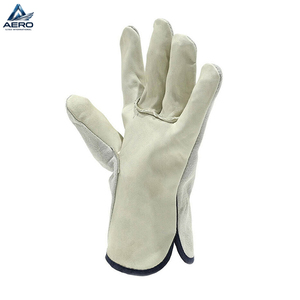 Elasticated Wrist Design Secure Fit Reinforced Construction For Warehouse & Handling General Purpose Split Leather Safety Driver - Product Image 2
