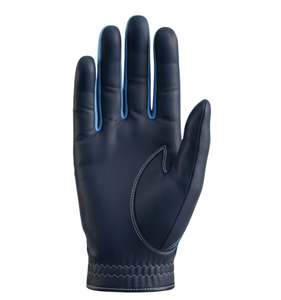 Wholesale custom logo Premium PU Leather Golf Glove Right Hand Non-Slip <b>Hook</b> And Loop Closure Unisex Sports Blue and Navy Design - Product Image 2