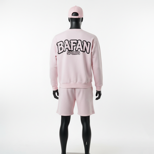 Men Premium Cotton <b>Fleece</b> <b>Sweatshirt</b> Short Set Brushed Fabric Tie Dye Custom Logo Print <b>Sweatshirt</b> Shorts Set Tracksuits for Men - Product Image 2