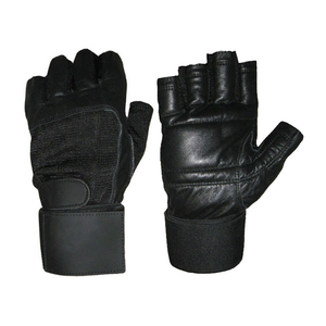 Gants d'entraînement en cuir demi-doigts avec fermeture Velcro pour arts martiaux, unisexe, meilleure vente, néoprène et cuir haute résistance. - Product Image 6