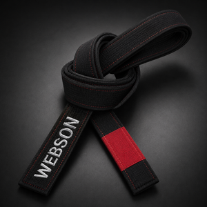 Ceintures de judo de haute qualité à prix raisonnable, best-sellers, faible MOQ, matière respirante en polyester/coton, WEBSON Sports unisexe - Product Image 5