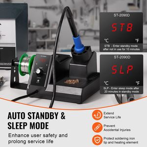 Stazione Saldante Digitale da 80W con Display, Kit con 5 Punte per Saldatura, 30g di Filo per Saldatura e Pinzetta Aspirasoldi Inclusa - Product Image 3