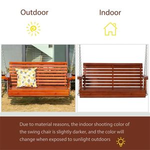 Sedia a dondolo da giardino da esterno marrone a 2 posti spedita-esclusa da per - Product Image 5