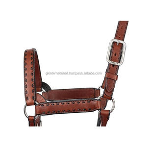 Licou en cuir marron entièrement réglable personnalisé avec matériel en laiton massif disponible dans toutes les tailles commande en gros acceptée - Product Image 6