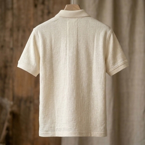 Nueva Llegada, Camiseta Polo Personalizada Informal de Manga Corta a Rayas con Botones, Tela de Rizo Suave con Corduroy para Hombre - Product Image 3
