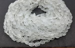 ลูกปัดคริสตัลควอตซ์ทรงรีแกะสลักด้วยมือขนาด 8-12 มม. ลูกปัดพลอยคริสตัลควอตซ์ 13 นิ้ว ลูกปัดควอตซ์ทรงรีธรรมชาติสำหรับทำเครื่องประดับ - Product Image 5