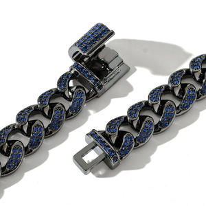 Collier chaîne hip-hop en diamant avec pendentif, qualité export, logo personnalisé, pour promotion de marque, artistes musicaux et mode urbaine - Product Image 2