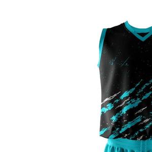 Custom Sublimated <b>Volleyball</b> Jersey <b>Set</b> Black Teal Team Name Print Moisture Wicking Unisex Adult Apparel - Product Image 3