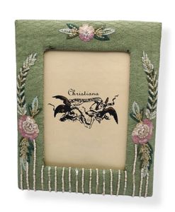 Marco de fotos decorativo con cuentas hecho en India, marco de fotos con bordado a mano, marco de fotos de mesa, exportaciones de artesanía. - Product Image 6