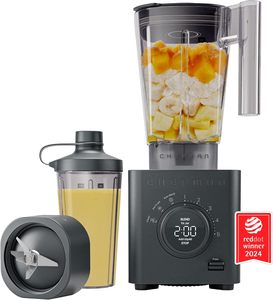 เชฟแมน ออบลิฟิเตอร์เครื่องปั่นแบบตั้งโต๊ะขนาด 48 ออนซ์ มอเตอร์ 1380 วัตต์สำหรับบดน้ำแข็งและผลไม้แช่แข็ง ฟังก์ชั่นปั่นอัตโนมัติ พร้อมโถขนาด 20 ออนซ์ - Product Image 1