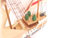 Bateau miniature en bois artisanal écologique ONE PIECE, modèle factice peint avec image de dessin animé pour la décoration de Noël à la maison