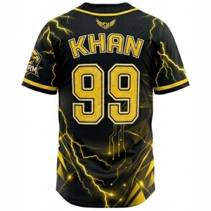MRI Made Baseball Jersey Men's V-Neck Short Sleeve Sublimated Print Breathable Polyester Sport <b>Shirt</b> Adult Regular Fit Jerseys - Product Image 2