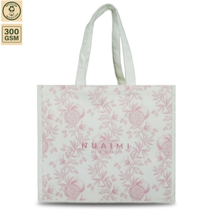 กระเป๋าผ้าฝ้ายเคลือบลามิเนต 300 GSM สำหรับชายหาด ขนาด 42x36x18.5 ซม. รับทำโลโก้ตามสั่ง ขายส่ง OEM แบรนด์ส่วนตัว รุ่น SS162 ใช้ซ้ำได้ - Product Image 2
