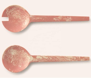 Ensemble de Cuillères à Salade en Résine Faite Main Écologique Personnalisable, Multicolore, Lavable au Lave-Vaisselle, Outils de Service les Plus Vendus - Product Image 4