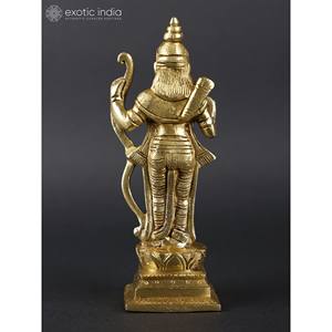 รูปปั้นทองเหลืองขนาด6นิ้วของลอร์ดราม่าทำด้วยมือเพื่อขอพรประติมากรรมที่สง่างาม - Product Image 4