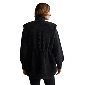 Chaleco de Mujer de Forro Polar Sherpa sin Mangas, Ligero, con Cremallera Frontal, Ribete en Contraste, Cortavientos, Ecológico, Cálido, Informal, para Uso Exterior - Product Image 4