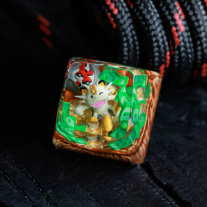 Keycaps Mystiques Anime, Keycaps Artisanaux Personnalisés, Keycaps Anime Mignons, Keycaps Verts, Ensemble de Keycaps, Keycaps en Résine - Product Image 3