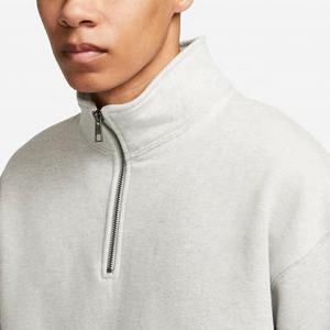 Sweat-shirt d'hiver personnalisé OEM pour homme, col montant, demi-zip, 100 % coton biologique, grandes tailles, vêtements d'hiver écologiques, pulls pour homme - Product Image 4