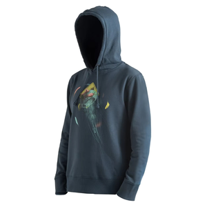 Sweat-shirt à capuche pour homme, bleu foncé, imprimé par sublimation, coupe décontractée, en polyester tricoté - Product Image 4