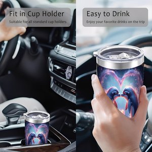 20oz Stainless Steel Tumbler Vacuum Insulated Double Wall Durable <b>Reusable</b> Office Daily Drinking <b>Cup</b> - Product Image 4