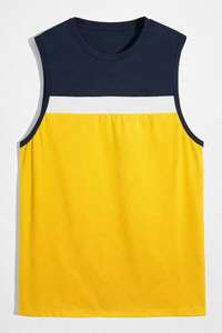 Débardeur de sport en polyester pour homme, sans manches, pour la musculation, le fitness, la course à pied, anti-boulochage, respirant - Product Image 5