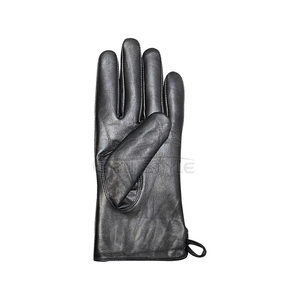 Black Sheepskin Leather <b>Gloves</b> Designed For Men Wrist Length Plain Style Daily Use Durable Comfortable Cold Weather <b>Gloves</b> - Product Image 2