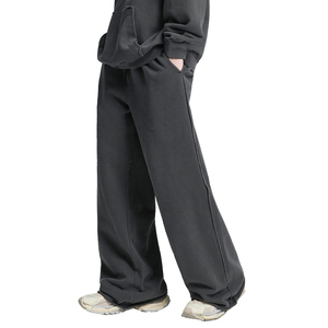 Pantalones de chándal de mujer con lavado ácido, estilo urbano, de moda, rectos, holgados, casuales, de pierna ancha - Product Image 4