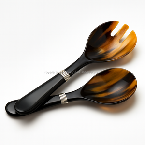 Ensemble de saladiers en corne de buffle faits à la main, écologiques, polis, ustensiles de cuisine et de salle à manger pour la maison, l'hôtel et le restaurant - Product Image 6