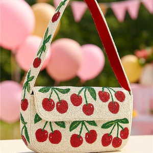 กระเป๋าสะพายไหล่ผู้หญิงลายลูกปัดพร้อมลายปัก - Product Image 3