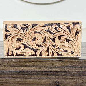 2026 Handcrafted Stylish Hand Tooled Genuine Leather Men's bifold <b>Wallet</b> Cards & Floral Design Slim Cash Organizer Card <b>Holder</b> - Product Image 5