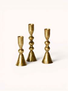 Iron <b>Candlestick</b> Holder with Curved Handle <b>Black</b> Metal Home Decoration Durable Design for Table Use - Product Image 3