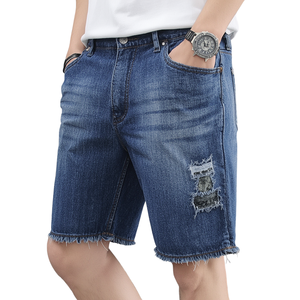 Pantalones Cortos de Mezclilla para Hombre, Corte Holgado, 100% Algodón, Largura hasta la Rodilla, Cierre con Botones, Protección Anti-UV y Ecológicos - Product Image 3
