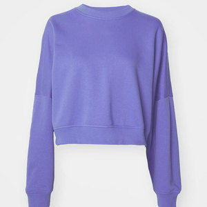 Sweat-shirt court à manches longues pour femme en molleton de coton, couleur unie, vente en gros par Star Crystal Enterprises - Product Image 4