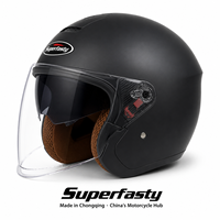 Casque de moto demi-face unisexe compatible avec tous les modèles, fermeture rapide, coque en ABS, toutes saisons, protection pour les trajets quotidiens
