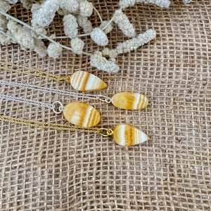 Handmade Calcite Pear Drop Shaped <b>Pendant</b> Necklace Natural Gemstone Jewelry Bulk Wholesale Gold Plated Brass Women's Gift - Product Image 5